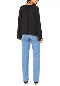 Women's Flutter Sleeve Blouse