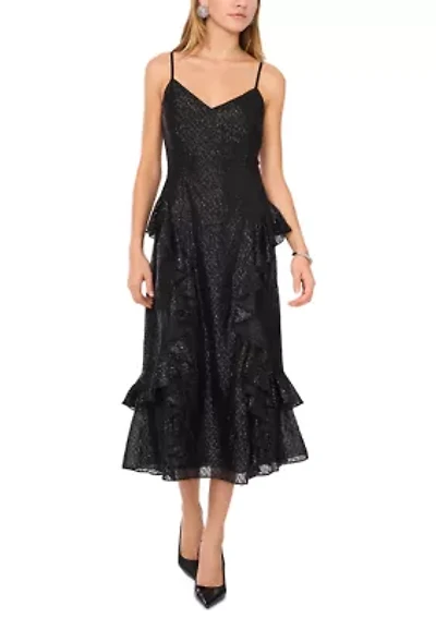 Women's Sleeveless Ruffled Slip Dress