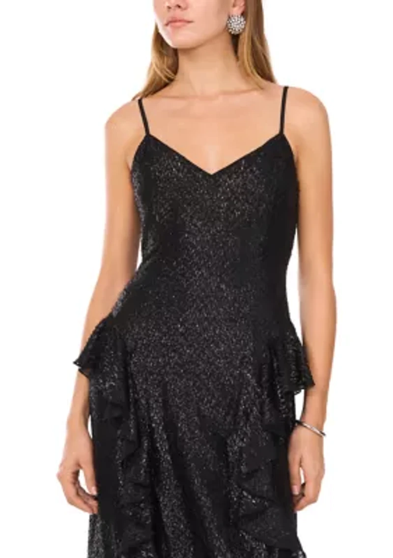 Women's Sleeveless Ruffled Slip Dress