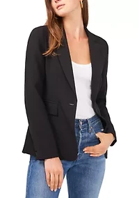 Women's Classic Crepe One Button Blazer