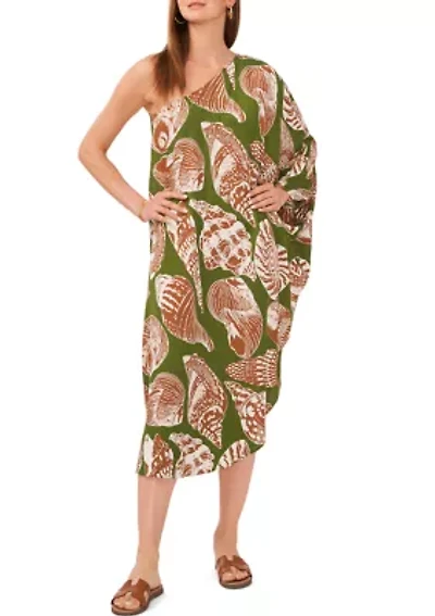 Women's Challis One-Shoulder Swim Cover-Up