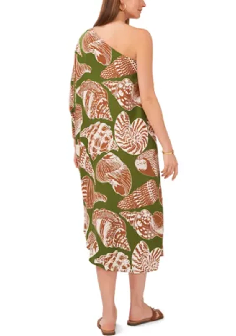 Women's Challis One-Shoulder Swim Cover-Up