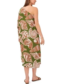 Women's Challis One-Shoulder Swim Cover-Up