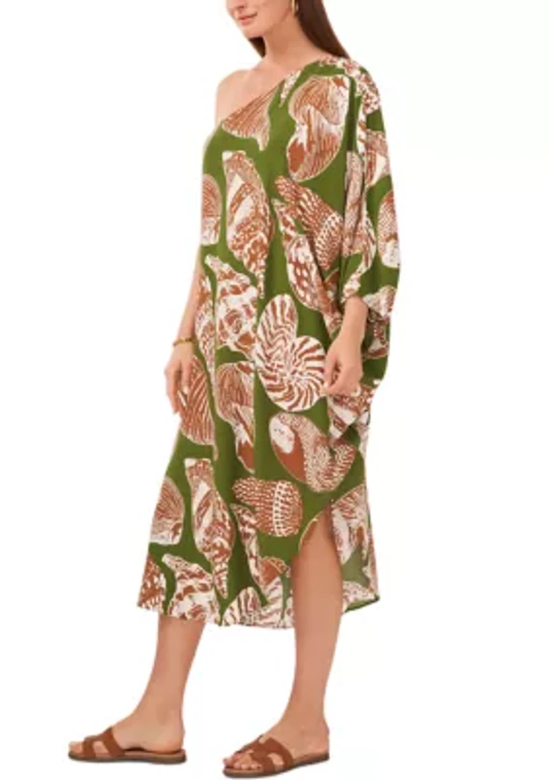 Women's Challis One-Shoulder Swim Cover-Up