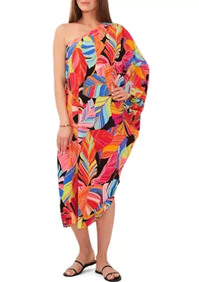 Women's Challis One-Shoulder Swim Cover-Up