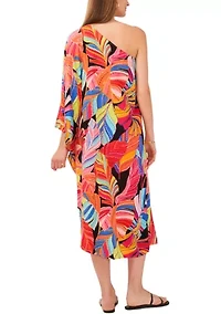 Women's Challis One-Shoulder Swim Cover-Up