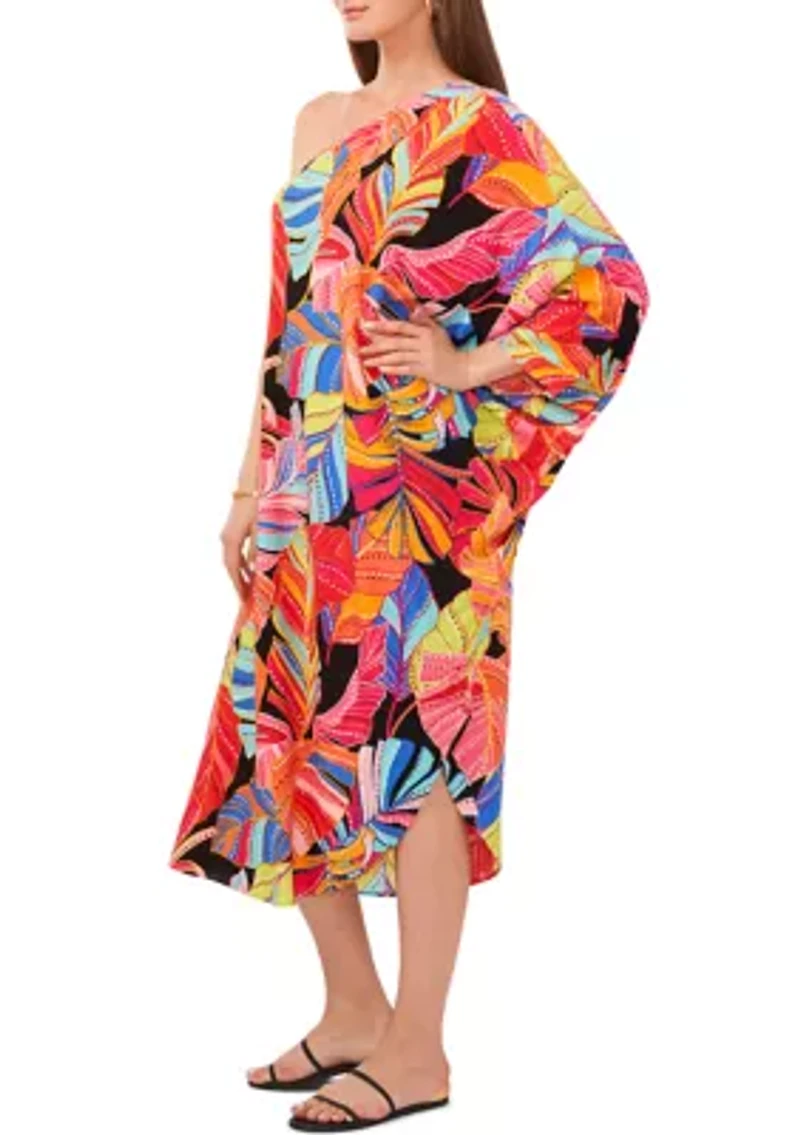 Women's Challis One-Shoulder Swim Cover-Up