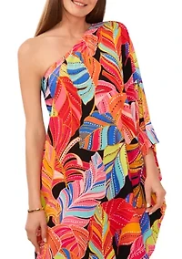 Women's Challis One-Shoulder Swim Cover-Up