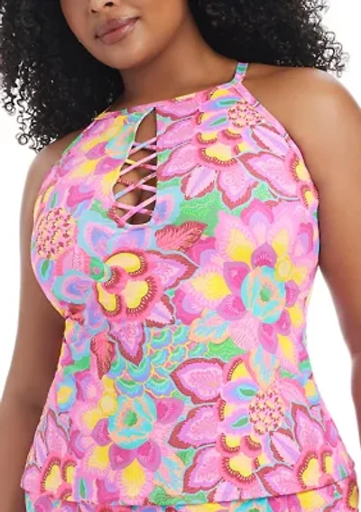 Dream Weaver High Neck Tankini Top
