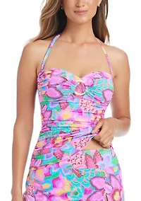 Women's Dream Weaver Ring Bandeau Tankini Swim Top