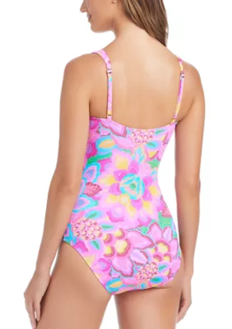 Women's Dream Weaver Shirred Bandeau One Piece Swimsuit