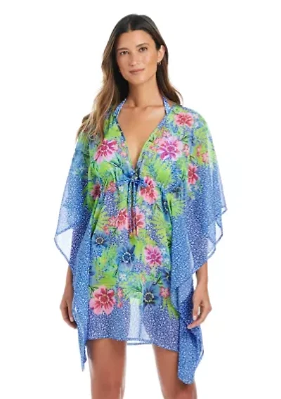 Let's Get Away Chiffon Caftan Coverup