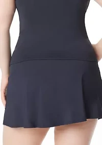 Plus Ring Me Up High Waisted Skirted Swim Bottoms