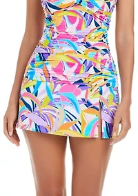 Living Color High Waisted Skirted Swim Bottom