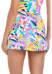 Living Color High Waisted Skirted Swim Bottom