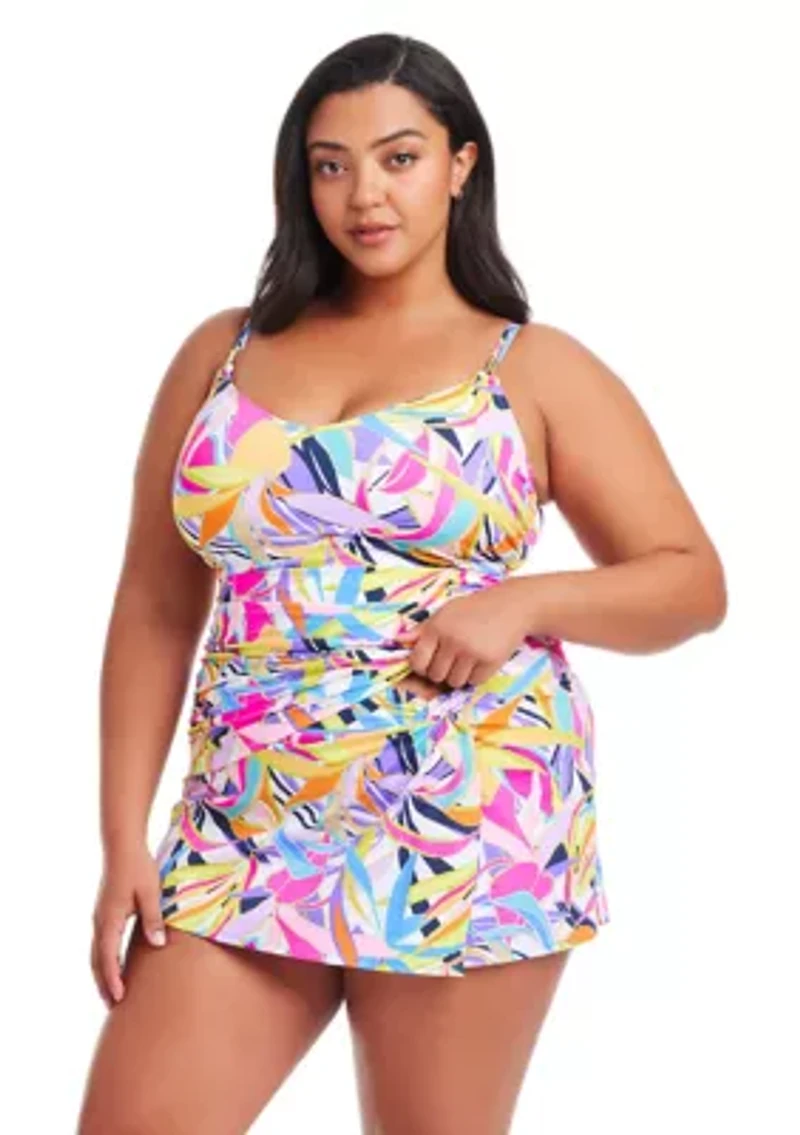 Living Color Draped Skirted Hipster Swim Bottom