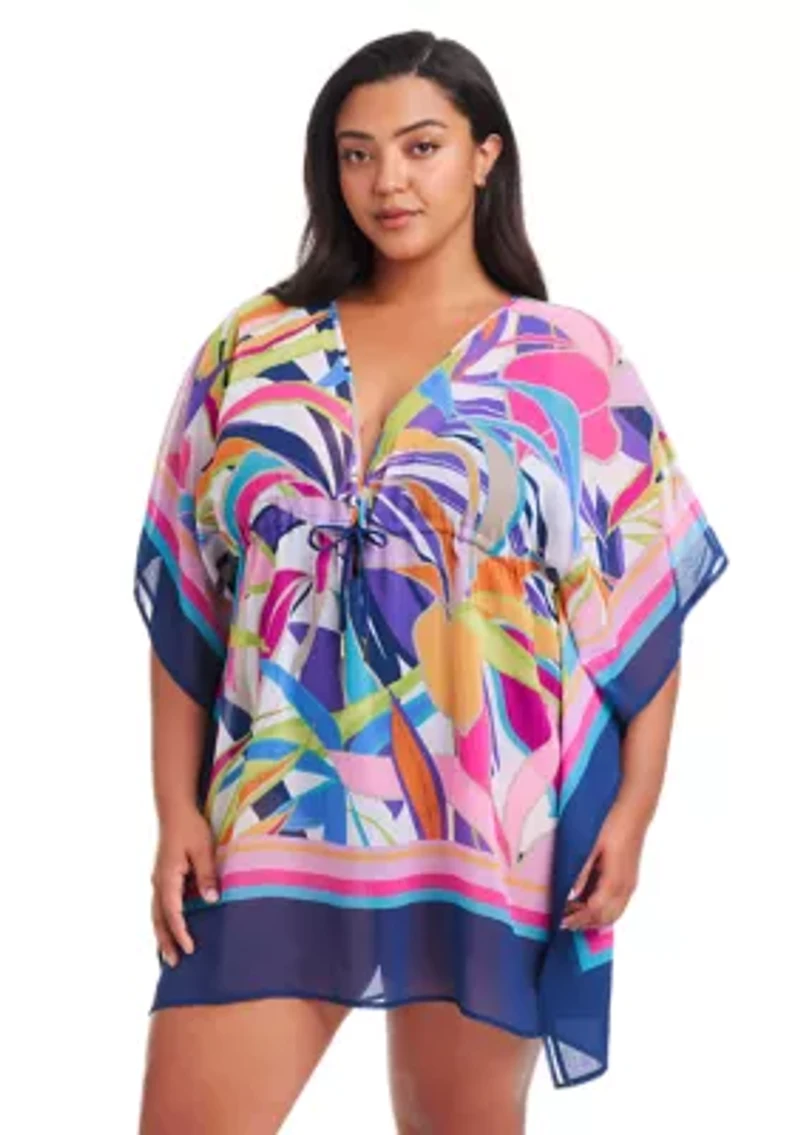 Living Color Chiffon Caftan Coverup
