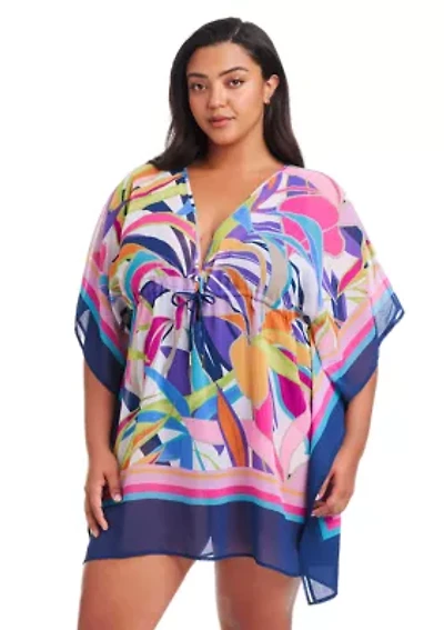 Living Color Chiffon Caftan Coverup
