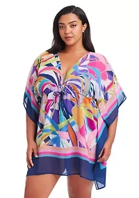 Living Color Chiffon Caftan Coverup