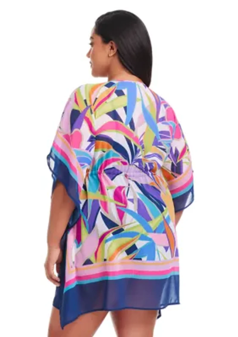 Living Color Chiffon Caftan Coverup
