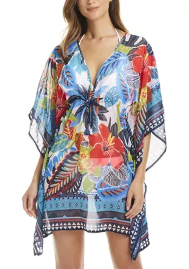 The Living is Easy Caftan Swim Coverup