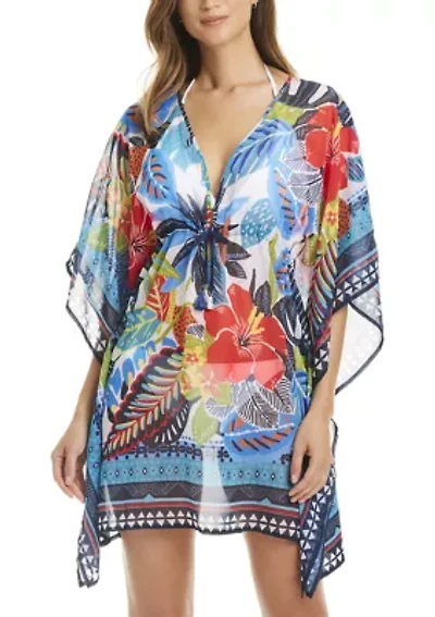 The Living is Easy Caftan Swim Coverup