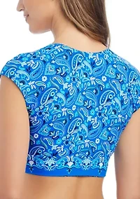 Meet Me Sorrento Cap Sleeve Swim Top
