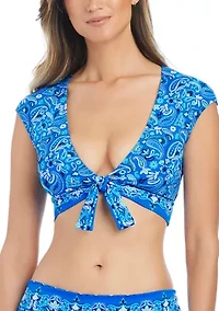 Meet Me Sorrento Cap Sleeve Swim Top