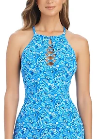 Meet Me Sorrento High Neck Swim Top