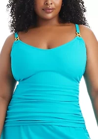 Piqué Ole V-Neck Tankini Swim Top