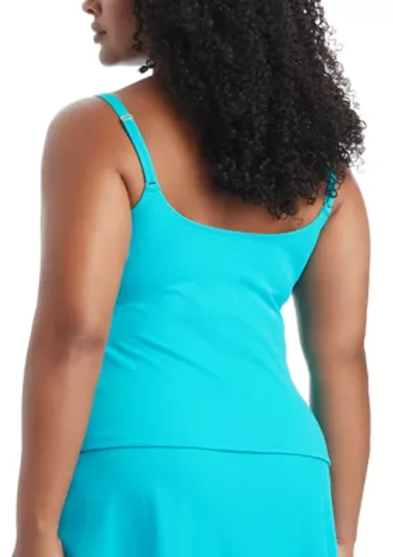 Piqué Ole V-Neck Tankini Swim Top