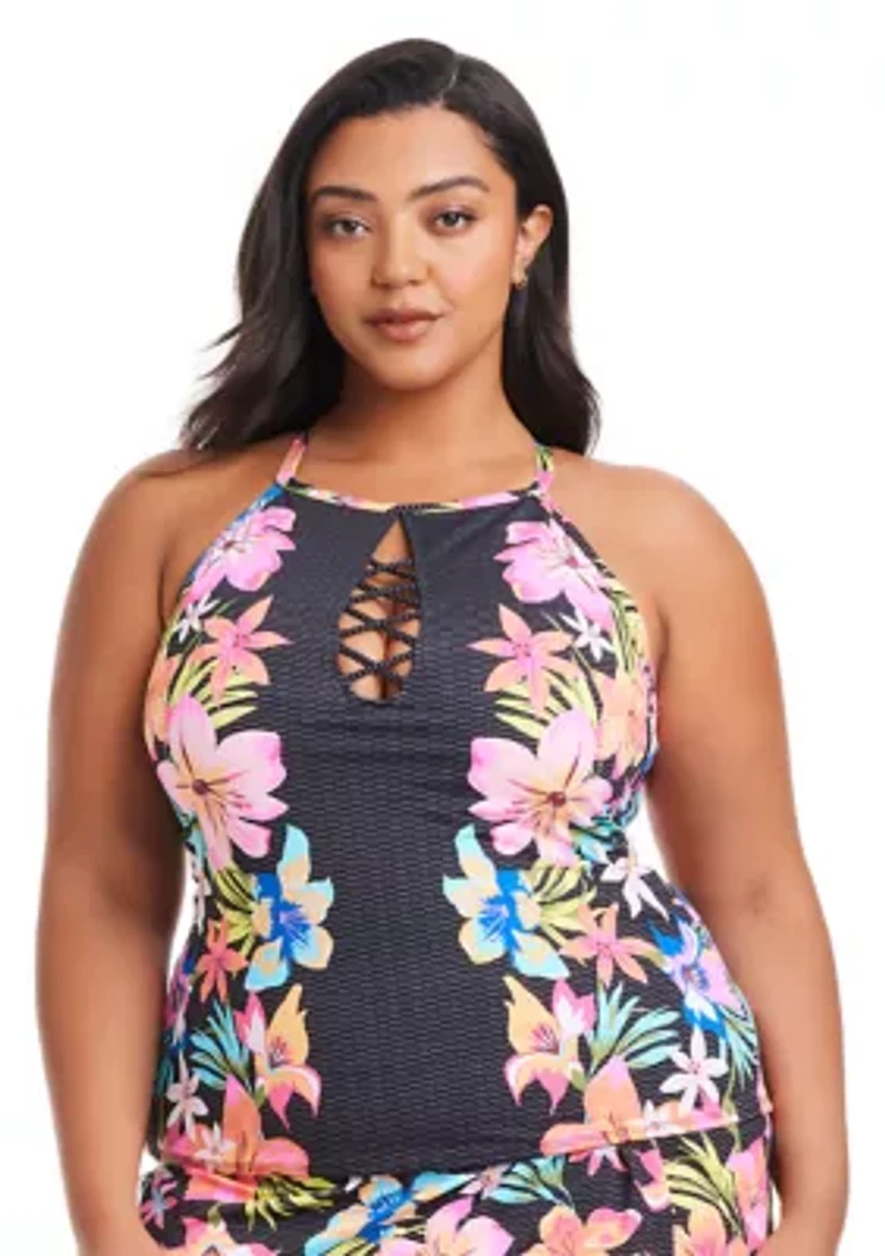 Sweet Escape High Neck Tankini Swim Top