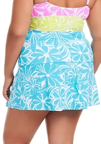 Plus Sock It To Me High Waisted Skirted Swim Bottom