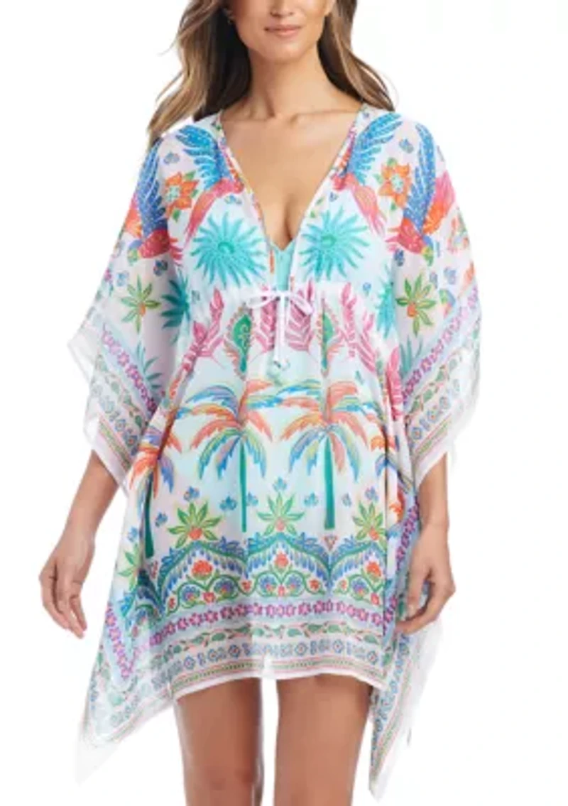 Summer Solstice Chiffon Caftan Swim Coverup