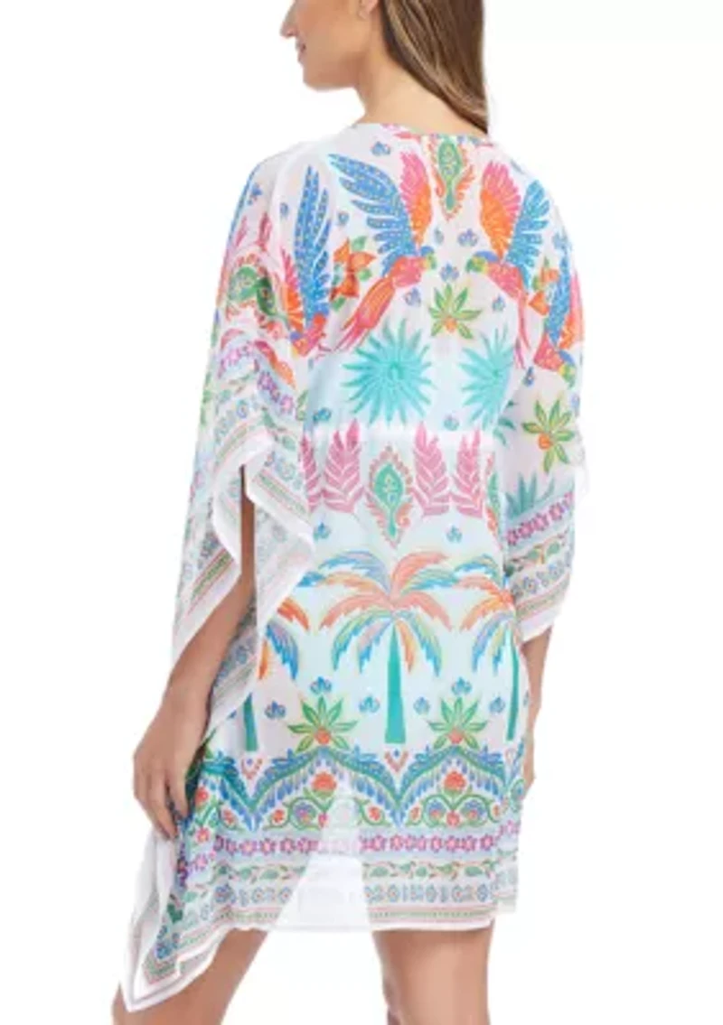 Summer Solstice Chiffon Caftan Swim Coverup