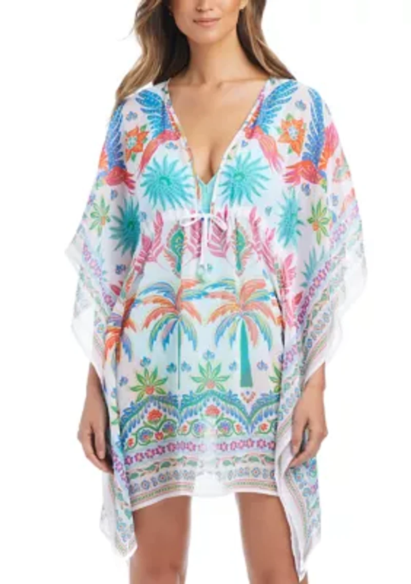Summer Solstice Chiffon Caftan Swim Coverup