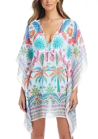 Summer Solstice Chiffon Caftan Swim Coverup
