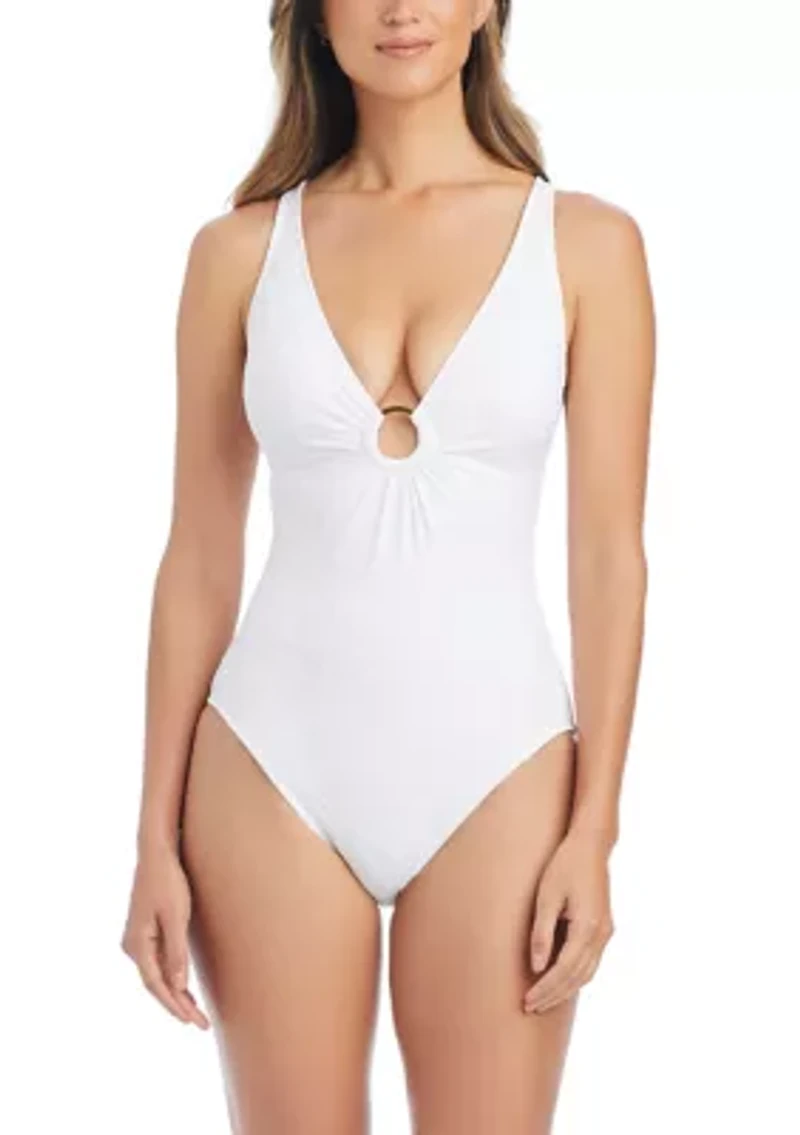 Tropical Tango X-Back One Piece Bathing Suit