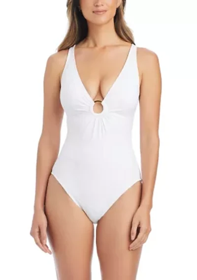 Tropical Tango X-Back One Piece Bathing Suit