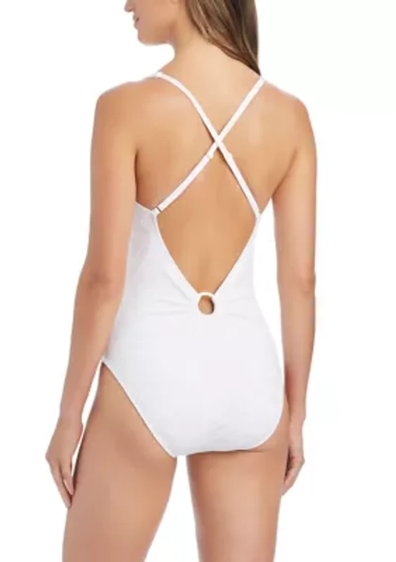Tropical Tango X-Back One Piece Bathing Suit