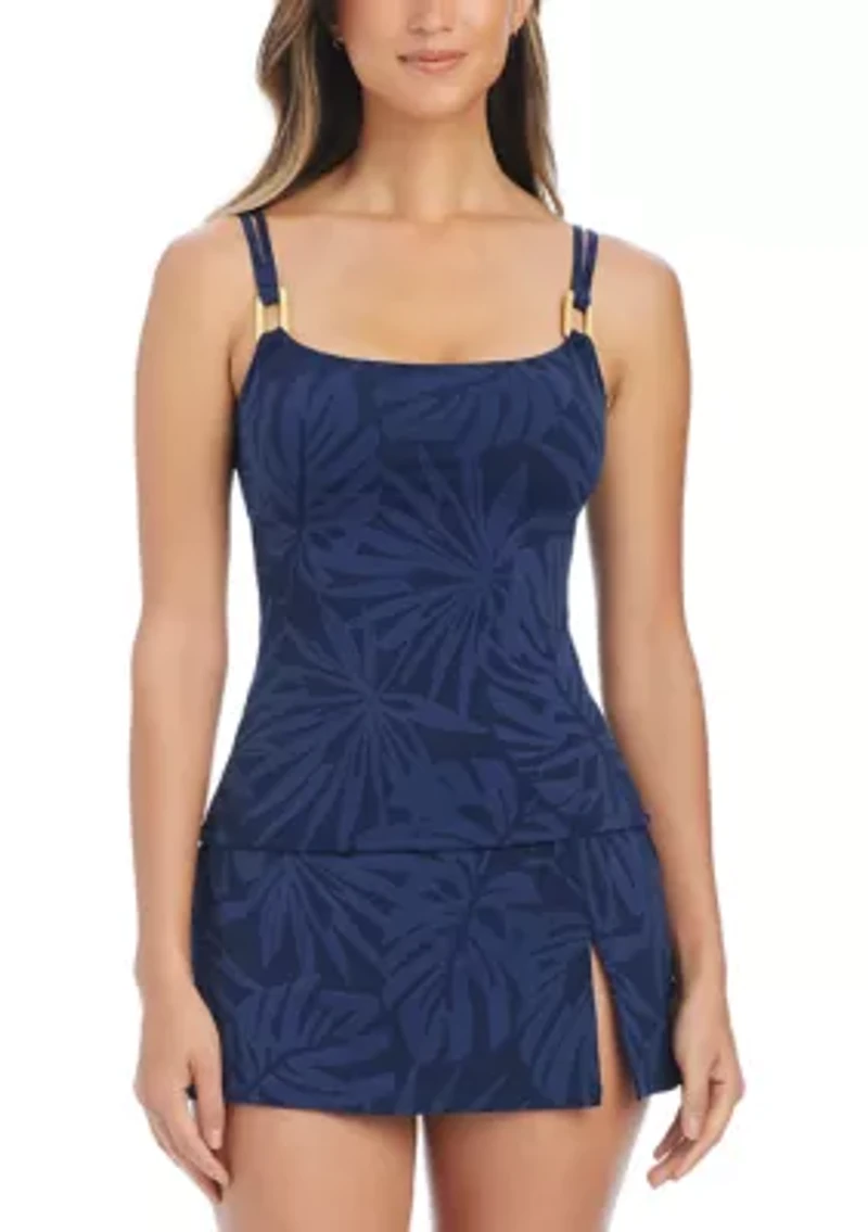 Tropical Tango Square Neck Tankini Top