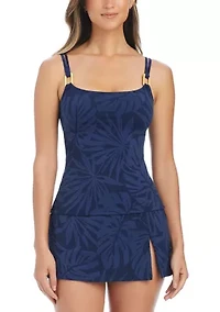 Tropical Tango Square Neck Tankini Top