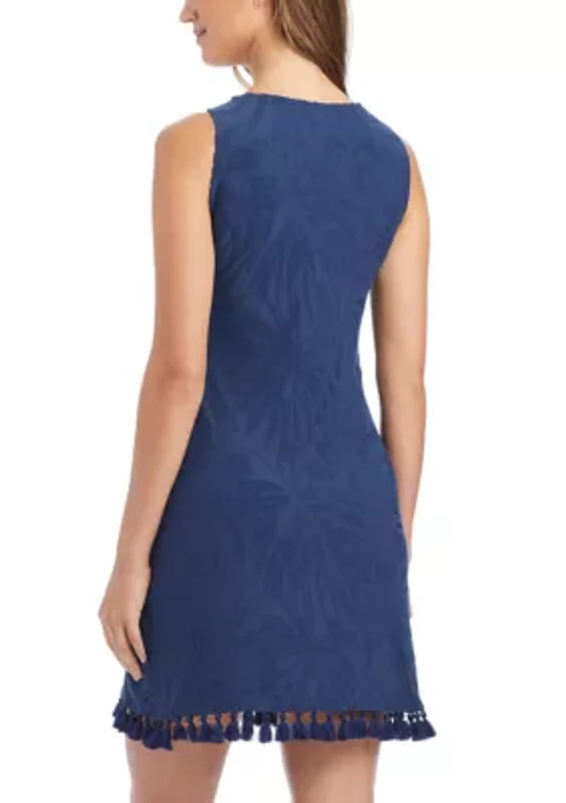 Tropical Tango Jacquard Dress Swim Coverup
