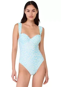 Regal Leopard Underwire Support One Piece Swimsuit