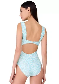 Regal Leopard Underwire Support One Piece Swimsuit