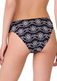 Eyelet High Cut Swim Bikini Bottoms