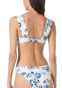 Floral Toile Swim Bikini Top