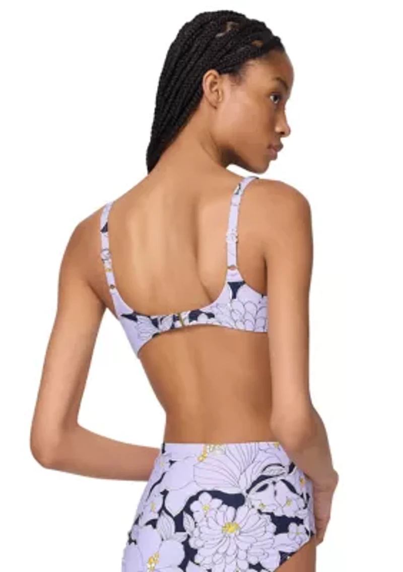 Shirred Bikini Swim Top