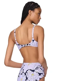 Shirred Bikini Swim Top