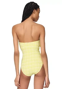 Bow Front Bandeau One Piece Swimsuit